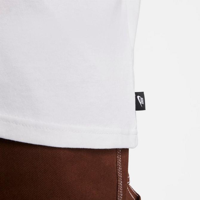 [angle] view of Men's Nike Sportswear Premium Essentials Long-Sleeve Pocket T-Shirt in White Click to zoom