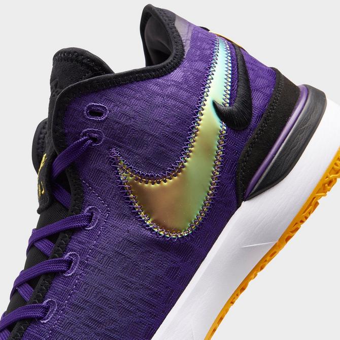 Purple and best sale gold basketball shoes