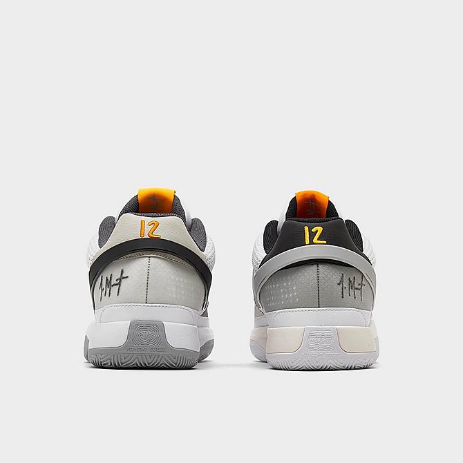 Left view of Nike Ja 1 Basketball Shoes in White/Light Smoke Grey/Black/Phantom Click to zoom