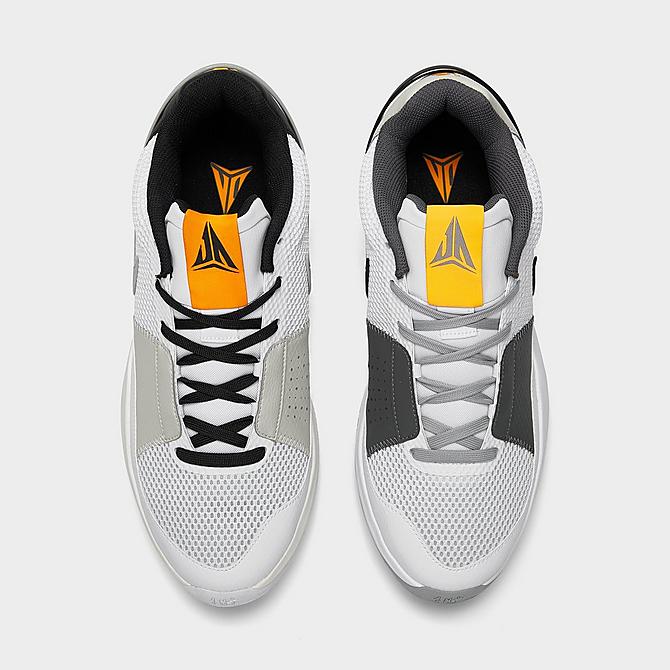 Back view of Nike Ja 1 Basketball Shoes in White/Light Smoke Grey/Black/Phantom Click to zoom