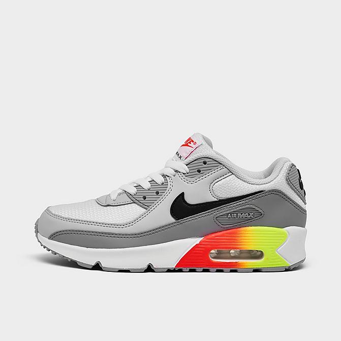 Big Kids Air Max 90 Casual Shoes in Grey/Anthracite Size 5.0 Leather Finish Line Shoes Flat Shoes Casual Shoes 