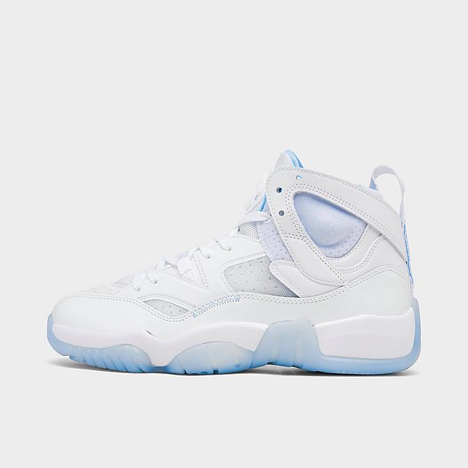 Right view of Women's Jordan Jumpman Two Trey Casual Shoes in White/Ice Blue Click to zoom