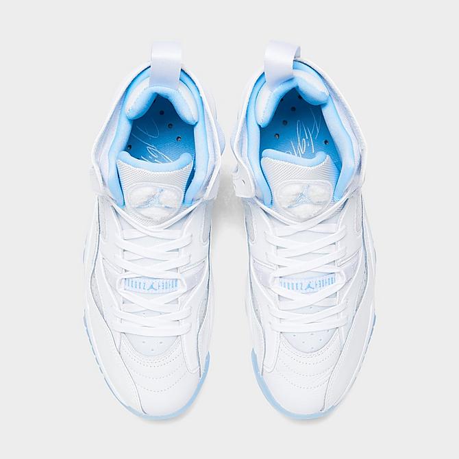Back view of Women's Jordan Jumpman Two Trey Casual Shoes in White/Ice Blue Click to zoom
