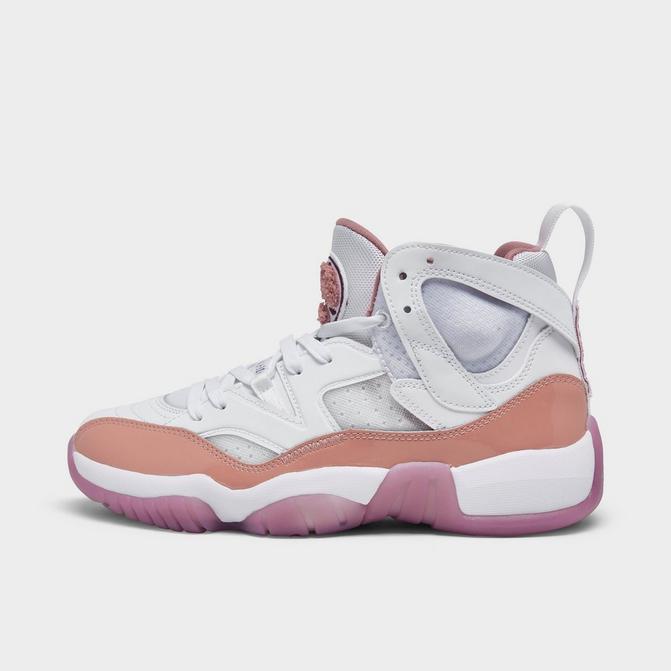 New pink outlet and white jordans