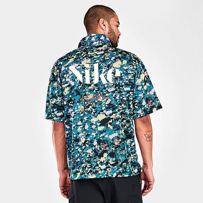Front view of Men's Nike NK Trek Division Button-Down Shirt in Bright Spruce Click to zoom