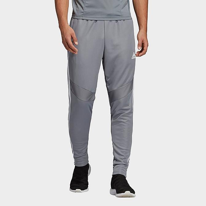 Front view of adidas Tiro 19 Training Pants in Grey/White Click to zoom