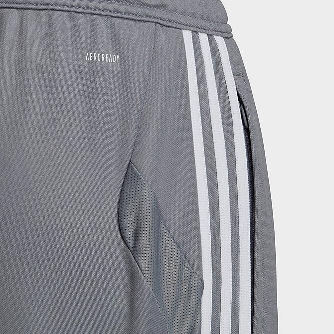 On Model 6 view of adidas Tiro 19 Training Pants in Grey/White Click to zoom