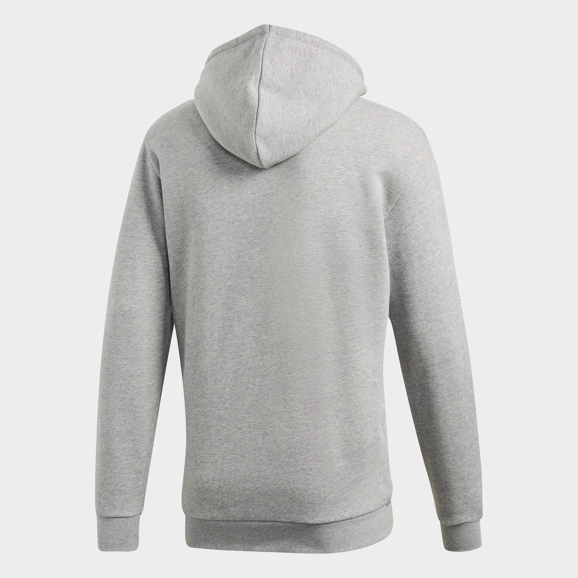 adidas originals adicolor trefoil hoodie in grey