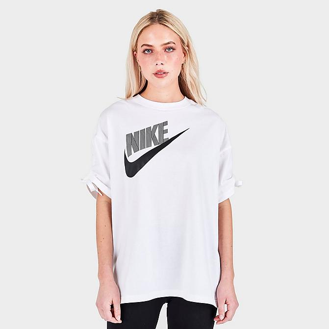 Front view of Women's Nike Sportswear Dance T-Shirt Click to zoom