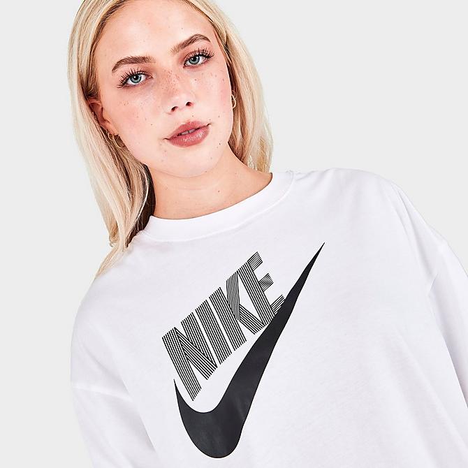On Model 5 view of Women's Nike Sportswear Dance T-Shirt Click to zoom