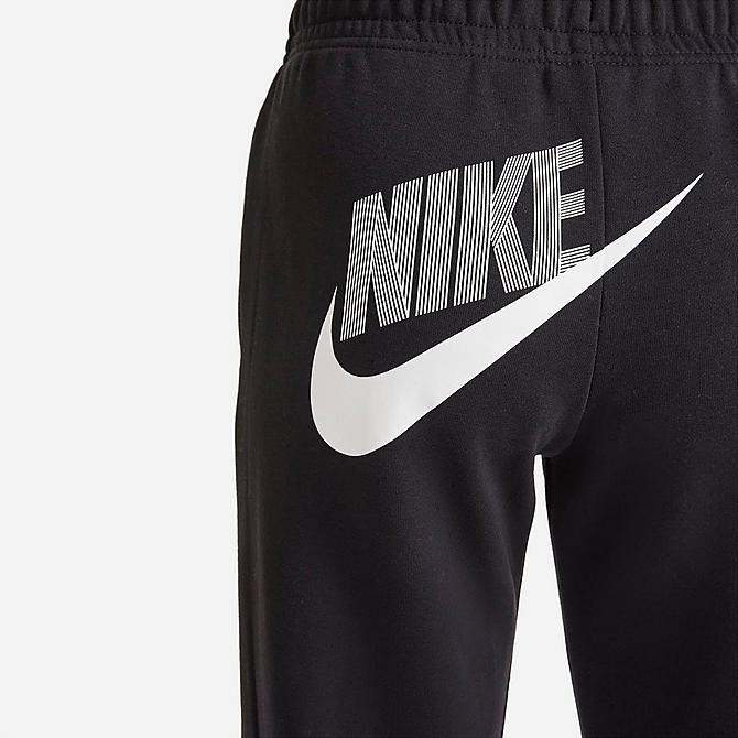 On Model 5 view of Girls' Nike Sportswear French Terry Dance Jogger Pants in Black Click to zoom