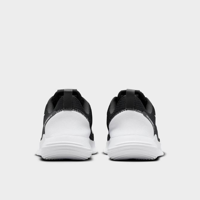 Left view of Men's Nike Flex Experience Run 12 Running Shoes in Black/Dark Smoke Grey/White Click to zoom