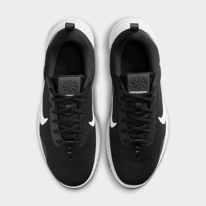 Back view of Men's Nike Flex Experience Run 12 Running Shoes in Black/Dark Smoke Grey/White Click to zoom