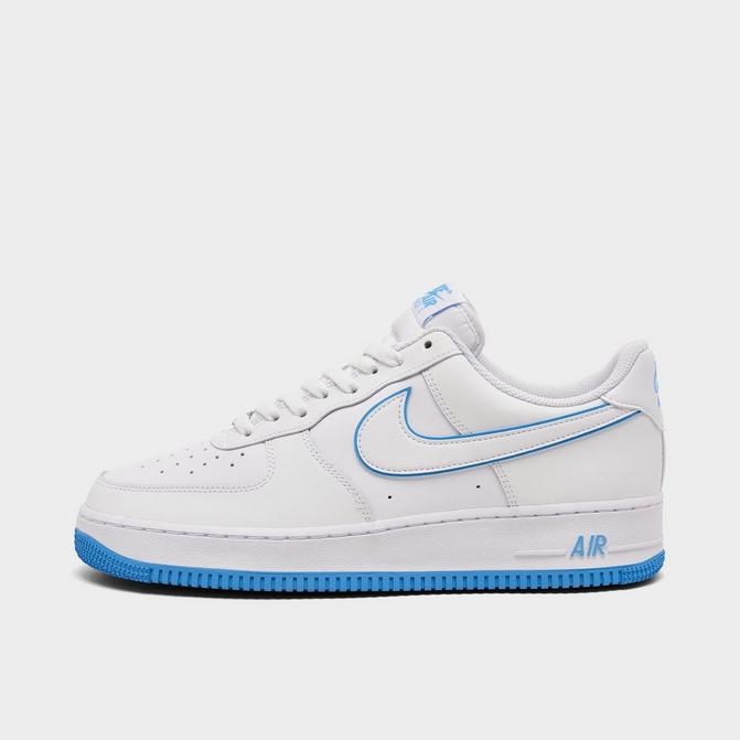 Men's Nike Air Force 1 '07 White/Medium Blue (DH7561 104) - 11 