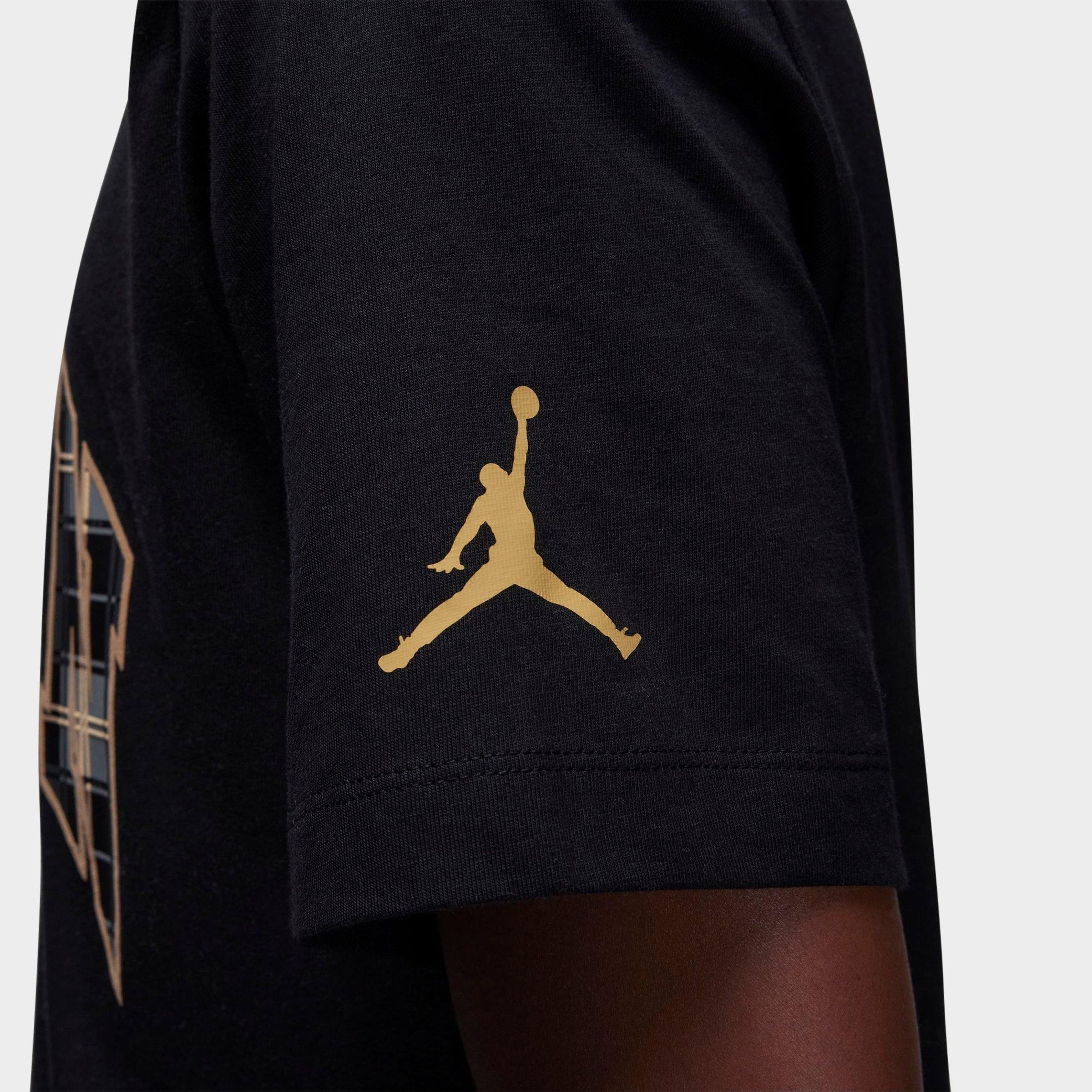 black gold jordan shirt