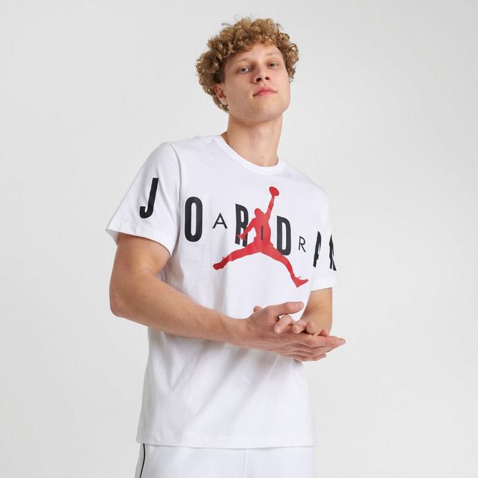 White and red jordan cheap t shirt