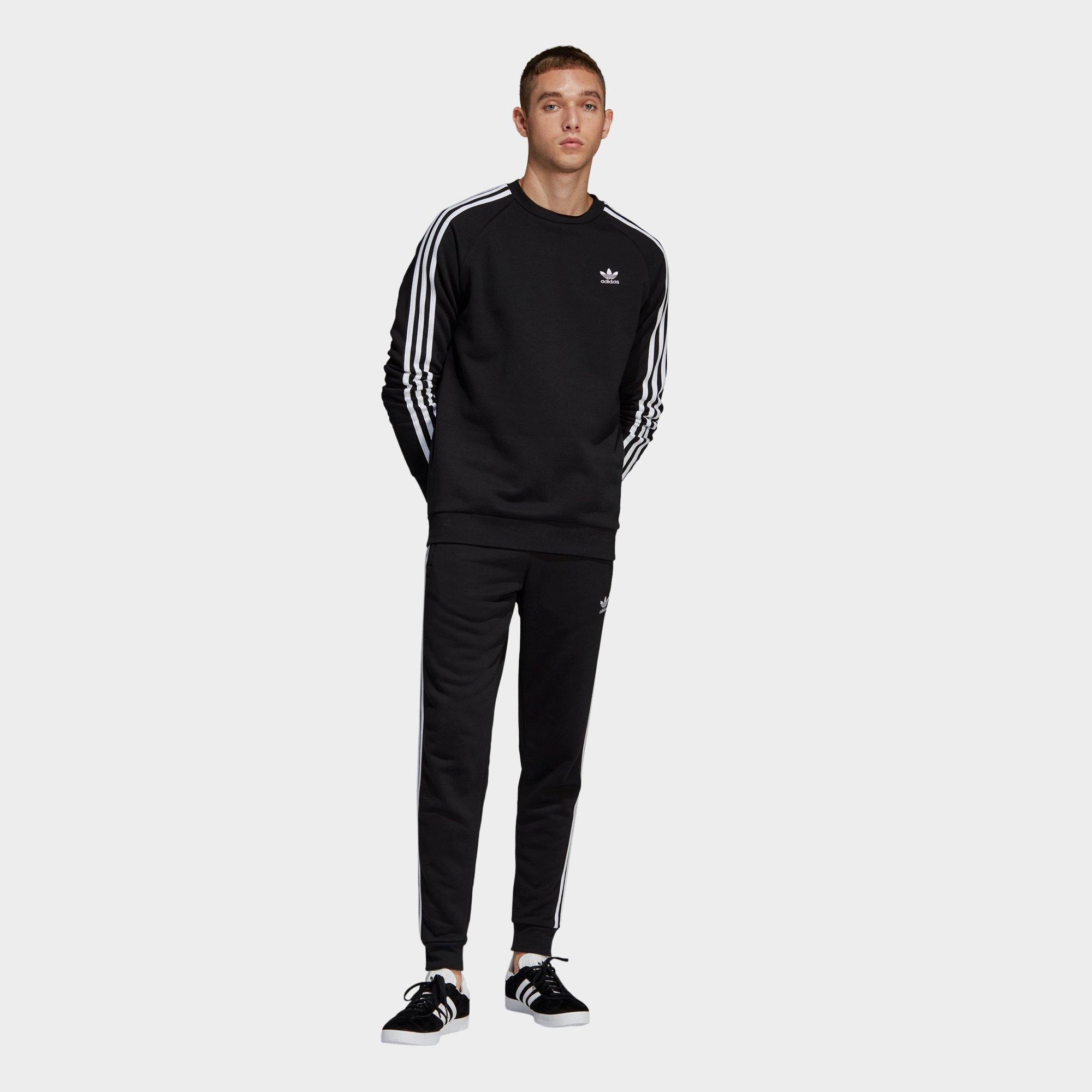 three stripe crew neck sweat by adidas