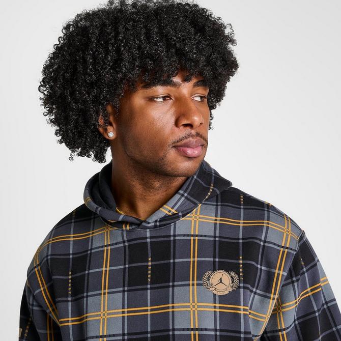 Black plaid hot sale hoodie