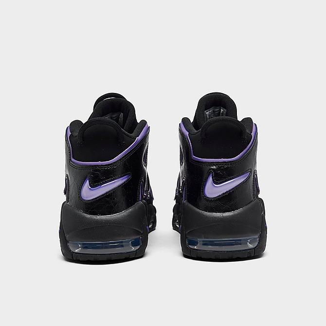 Left view of Men's Nike Air More Uptempo '96 Basketball Shoes in Black/Action Grape/Black/Metallic Gold Click to zoom
