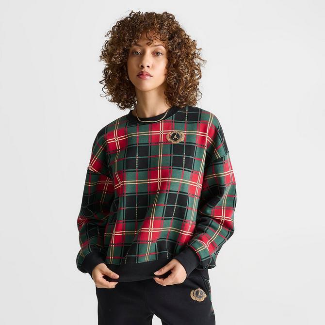 Plaid best sale crewneck sweatshirt