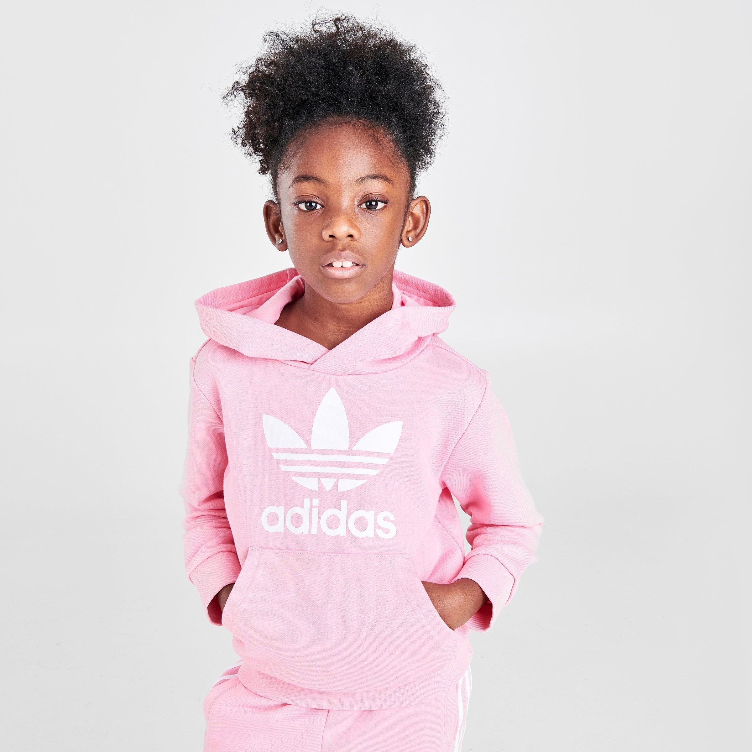 adidas trefoil hoodie dusty pink