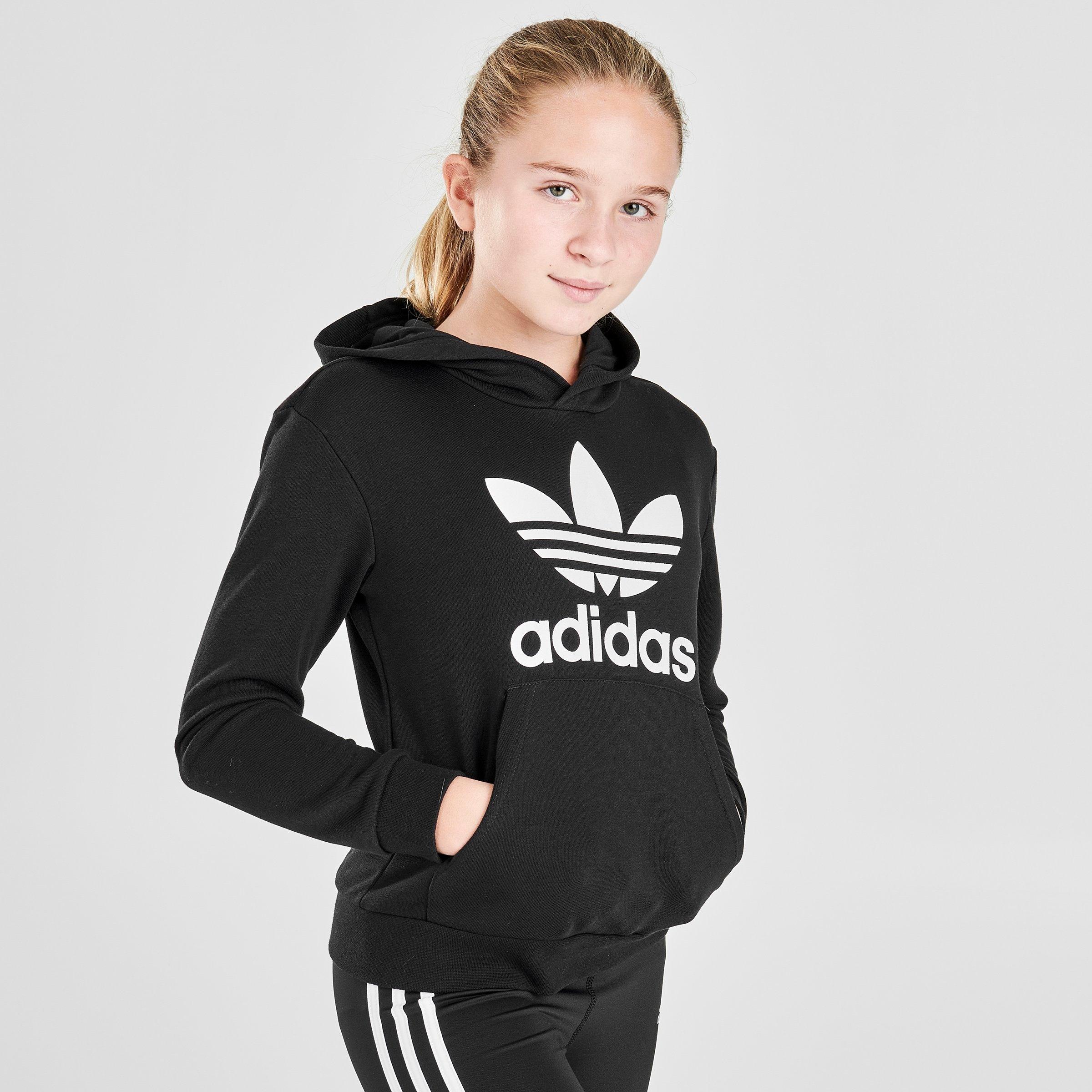 adidas originals trefoil hoodie white