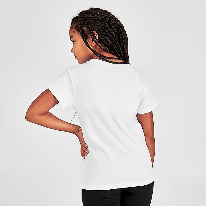 Back Right view of Kids' adidas Originals Trefoil T-Shirt in White/Black Click to zoom