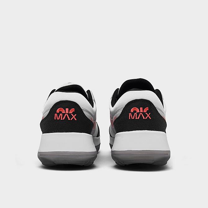 Left view of Big Kids' Nike Air Max Motif Casual Shoes in Black/White/Grey Fog/Siren Red Click to zoom