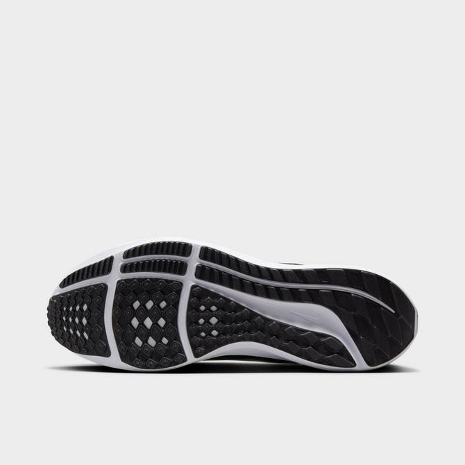Bottom view of Men's Nike Air Zoom Pegasus 40 Running Shoes in White/Black/Photon Dust/Wolf Grey Click to zoom