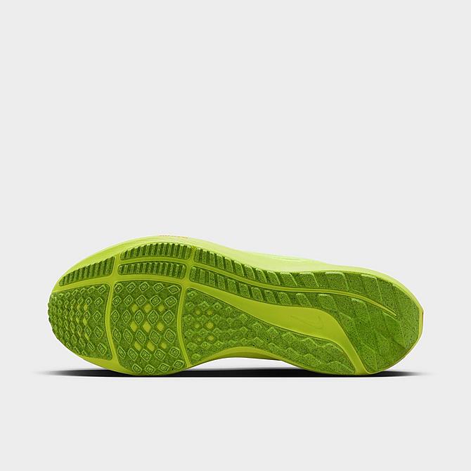 Bottom view of Women's Nike Zoom Pegasus 40 Running Shoes in Volt/Volt/Barely Volt/Bright Crimson Click to zoom