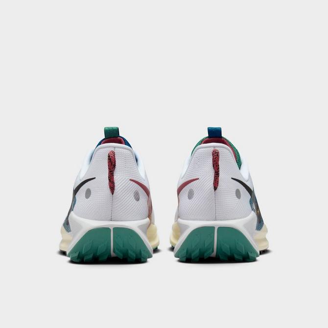 Left view of Men's Nike Pegasus Trail 5 Trail Running Shoes in White/Court Blue/Cedar/Black Click to zoom