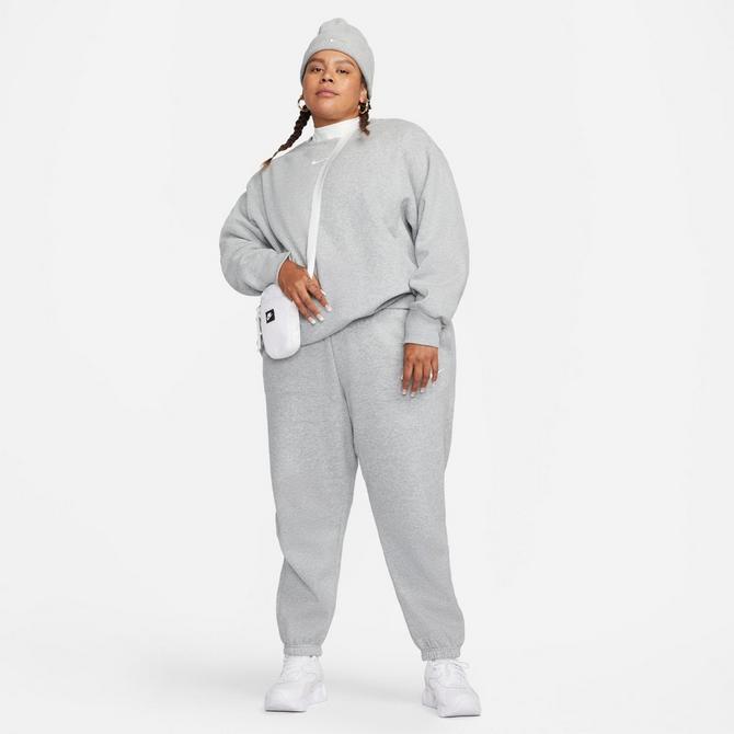 Buy Plus Fleece Oversized Hoodie and Jogger Set Grey For Women