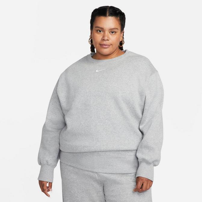 Nike Sportswear Women's Phoenix Fleece Oversized Crewneck Dark Grey He