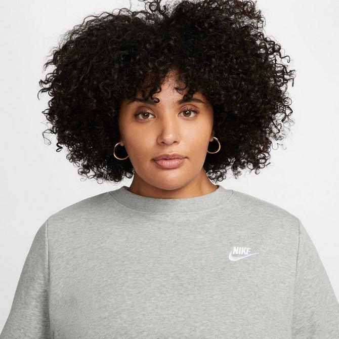 Women's Nike Sportswear Club Fleece Crewneck (Plus Size)| Finish Line
