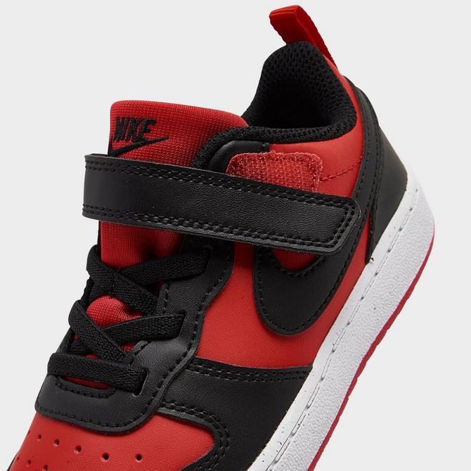 Nike Kids' Court Borough Low 2 Black & Red Shoes