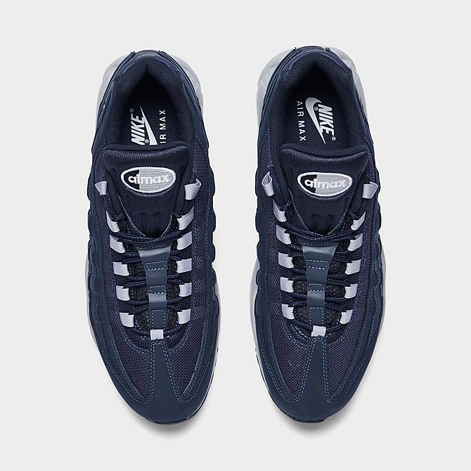 Back view of Men's Nike Air Max 95 Casual Shoes in Obsidian/White/Wolf Grey Click to zoom