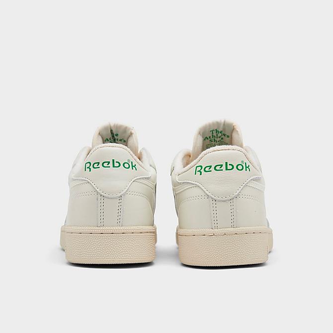 Left view of Men's Reebok Club C 85 Vintage Casual Shoes in Top-Chalk/Paperwhite/Glen Green Click to zoom