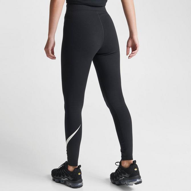 Nike Black Swoosh Sportswear Leg-A-See Leggings Nike