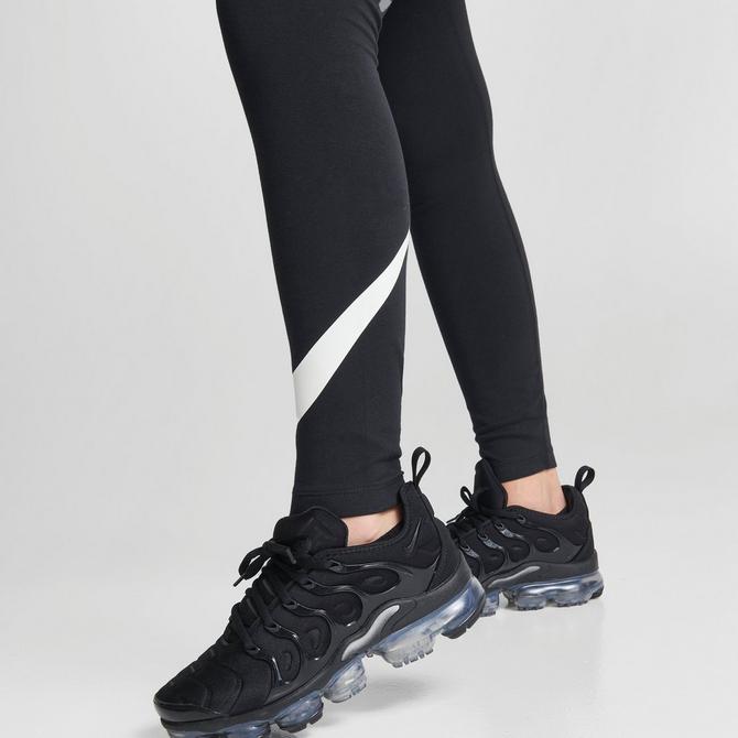 Nike Womens Pants Adult Medium Black Leg A See Swoosh Tight Leggings  Sportswear