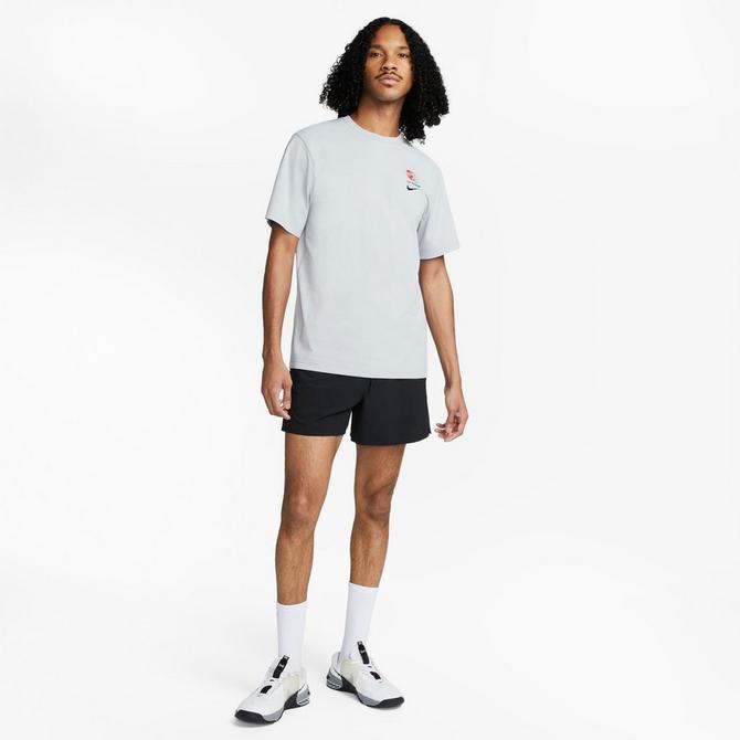 [angle] view of Men's Nike Unlimited Dri-FIT 5" Unlined Versatile Shorts in Black/Black/Black Click to zoom