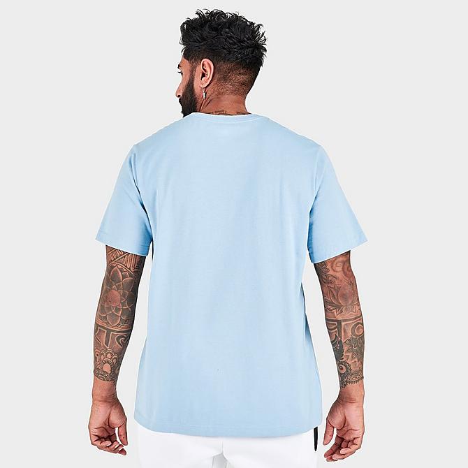 Back Right view of Men's Nike Sportswear Americana Graphic Short-Sleeve T-Shirt in Boarder Blue Click to zoom