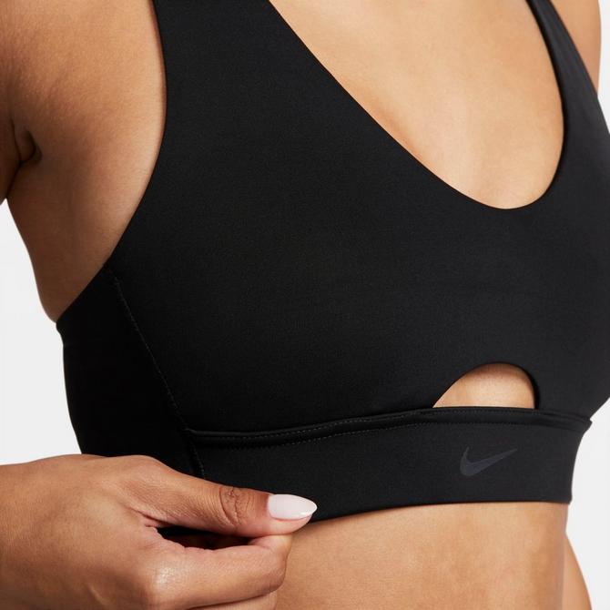 Nike Women's Dri-FIT Indy Logo Cutout Sports Bra - Black Size Xtra Small