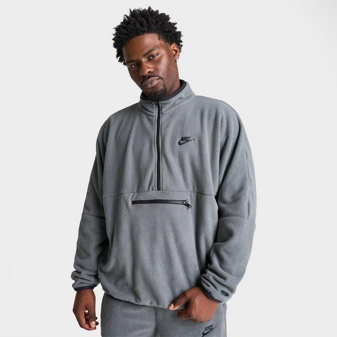 Nike grey discount half zip hoodie