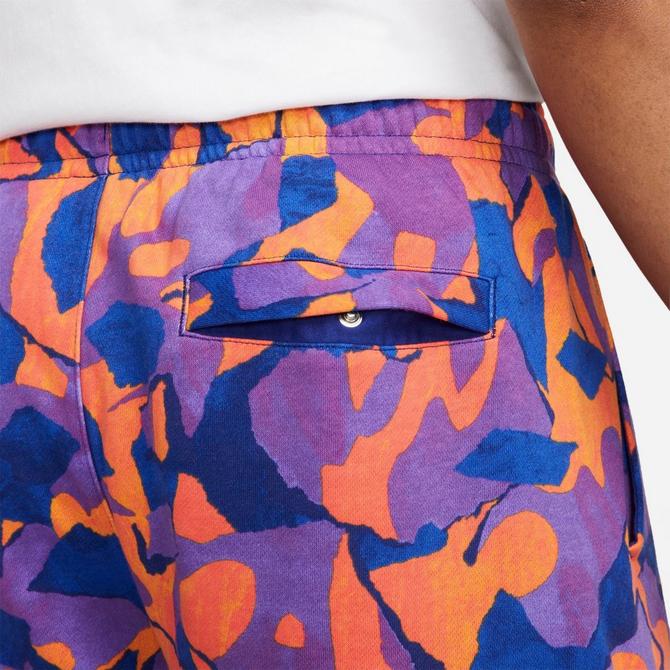 Men's Nike Club Fleece Allover Print French Terry Shorts Finish Line
