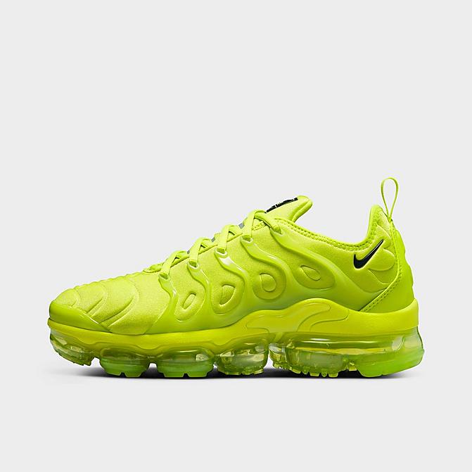 Right view of Women's Nike Air VaporMax Plus SE Running Shoes in Volt/Black Click to zoom
