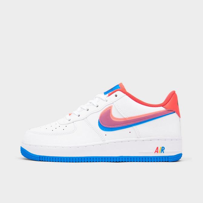 Buy Nike Kids Air Force 1 LV8 GS Double Swoosh - White / Blue