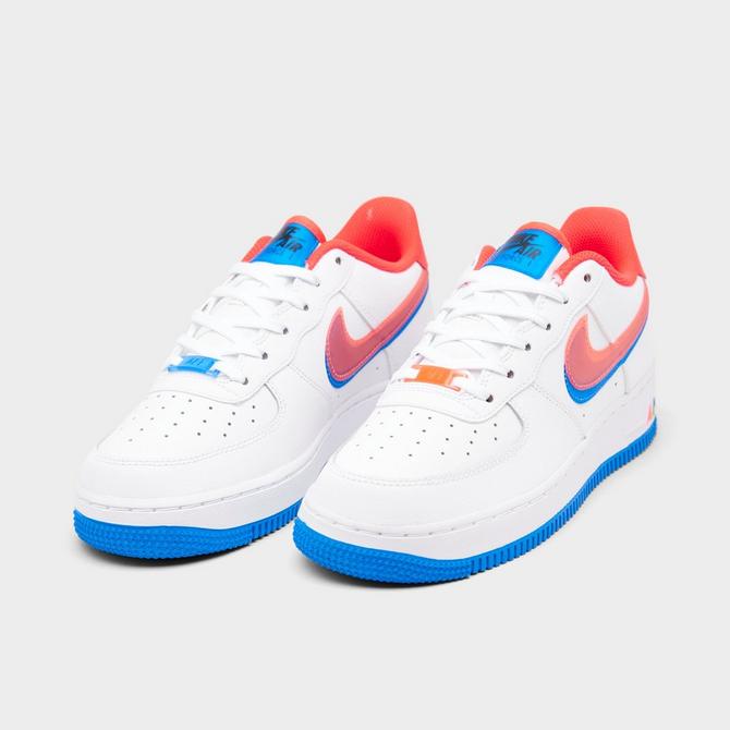 Nike, Shoes, Pink And Blue Double Swoosh Nike Air Force S