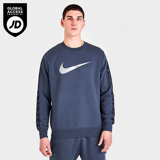 Ryg, ryg, ryg del milits isolation Men's Nike Sportswear Repeat Tape Fleece Crewneck Sweatshirt| Finish Line