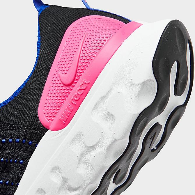 Front view of Women's Nike React Phantom Run Flyknit 2 Running Shoes in Black/Hyper Pink/Racer Blue/Bright Crimson Click to zoom