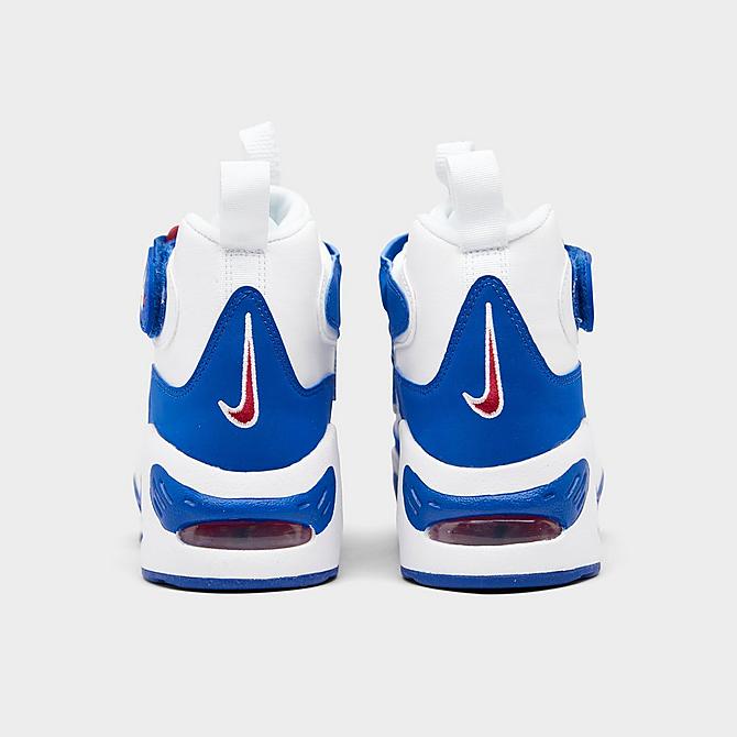 Left view of Big Kids' Nike Air Griffey Max 1 Casual Shoes in White/Old Royal/Gym Red Click to zoom